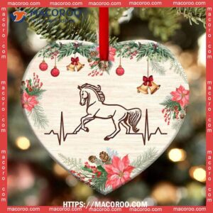 horse this is how my heart beats ceramic ornament horse christmas ornaments 3