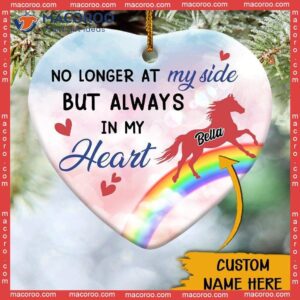 “horse Wish The Rainbow Bridge Had Visiting Hours” Custom Name Christmas Ceramic Ornament