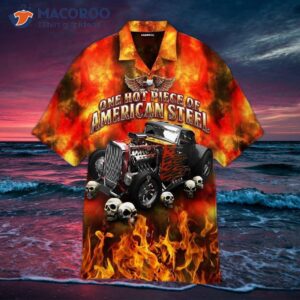 hot rod one piece of american steel hawaiian shirts 1