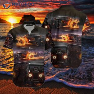 Hot Rod Tropical Black Hawaiian Shirts