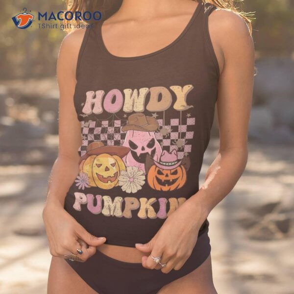 Howdy Pumpkins Cowboy Hat Western Halloween Spooky Season Shirt