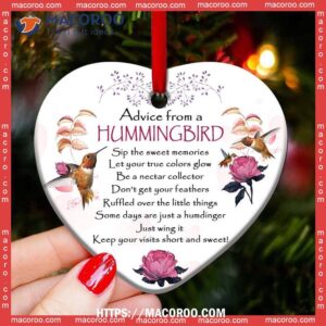 hummingbird advice faith hope love heart ceramic ornament diy hummingbird ornament 2