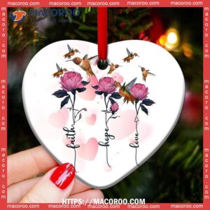 hummingbird advice faith hope love heart ceramic ornament diy hummingbird ornament 3