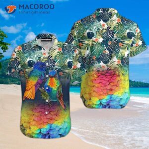 Hummingbird-colored Tropical Hawaiian Shirts