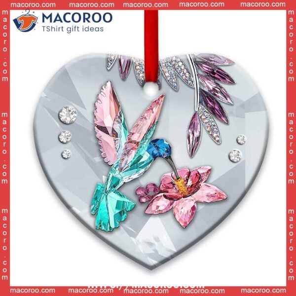 Hummingbird Crystal So Colorful Heart Ceramic Ornament, Diy Hummingbird Ornament