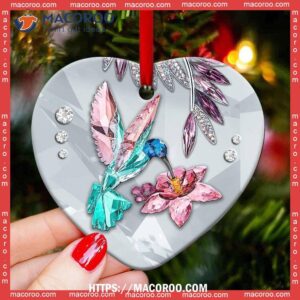 hummingbird crystal so colorful heart ceramic ornament diy hummingbird ornament 1