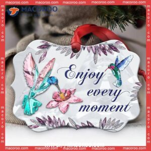 Hummingbird Enjoy Every Moment Crystal Style Metal Ornament, Hallmark Hummingbird Ornaments