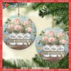 Hummingbird Faith Hope Love Circle Ceramic Ornament, Christmas Ornament Hummingbird
