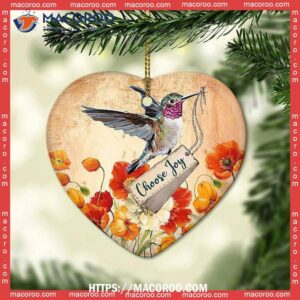 hummingbird lover choose joy heart ceramic ornament hummingbird xmas ornaments 2