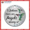Hummingbird Memorial Angels Among Us Jewelry Circle Ceramic Ornament, Diy Hummingbird Ornament