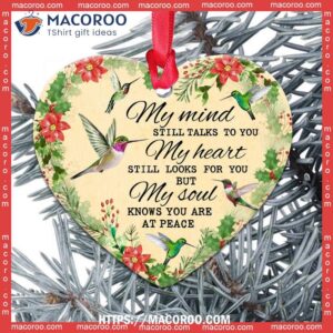 hummingbird memorial classic style heart ceramic ornament christmas ornament hummingbird 2