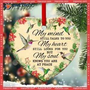 hummingbird memorial my mind heart soul ceramic ornament hummingbird decorations 0