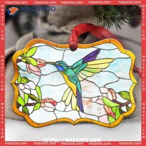 hummingbird stained glass style metal ornament diy hummingbird ornament 1