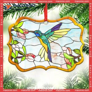 hummingbird stained glass style metal ornament diy hummingbird ornament 2