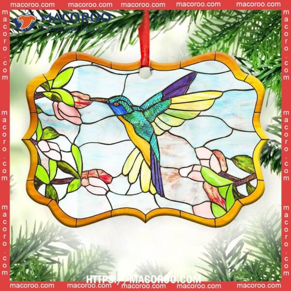 Hummingbird Stained Glass Style Metal Ornament, Diy Hummingbird Ornament