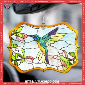 hummingbird stained glass style metal ornament diy hummingbird ornament 3