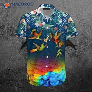 hummingbird tropical hawaiian shirts 0