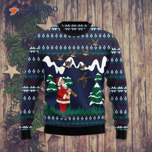 Hunting Duck Ugly Christmas Sweater