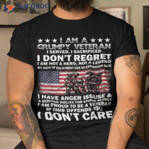 i am a grumpy veteran dont care shirt tshirt