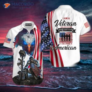 I Am A Veteran, Believing In God And Proud To Be An American Eagle Wearing Hawaiian Shirts.