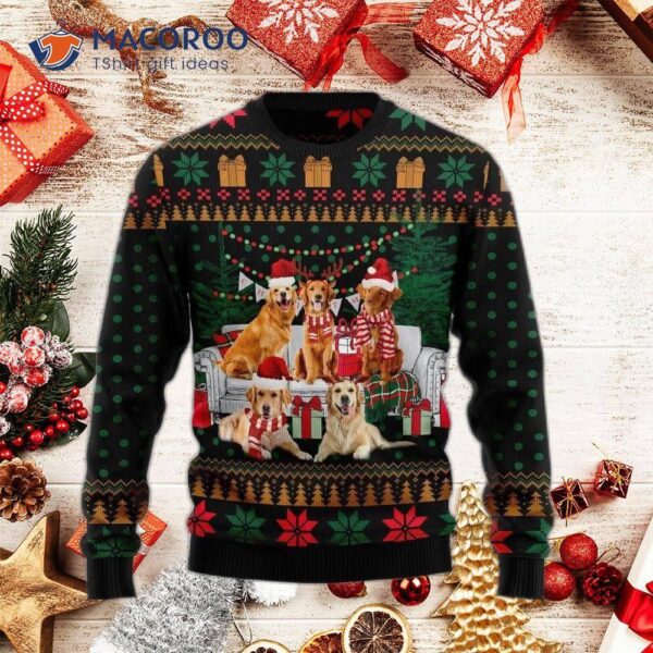 I Am Ready For A Golden Retriever Ugly Christmas Sweater.