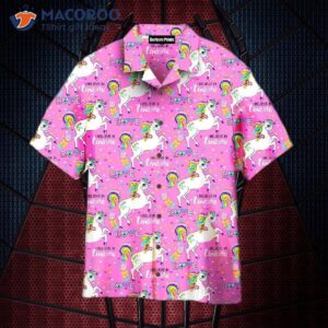 i believe in unicorn love and pink hawaiian shirts 1