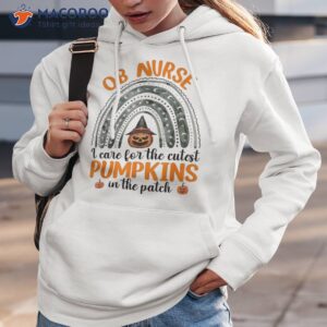 i care the cutest pumpkins ob nurse halloween rainbow shirt hoodie 3