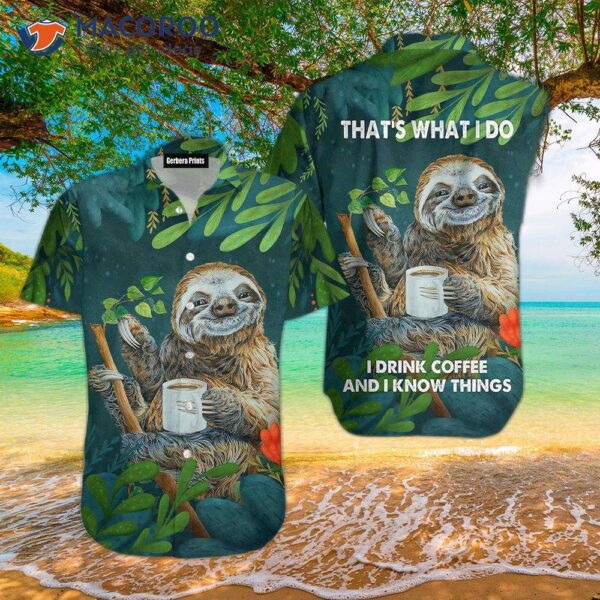 I Drink Sloth Coffee And Wear Green Hawaiian Shirts – That’s What Do.