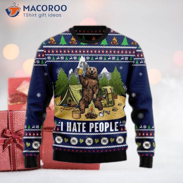 I Hate People Wearing Ugly Christmas Sweaters While Camping.