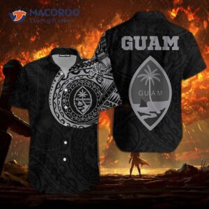 I Have Guam In My Heart And Black Hawaiian Shirts.