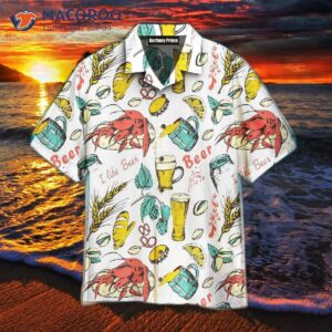 i like oktoberfest beer white patterned hawaiian shirts 1