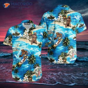 I Love Bear Surfing Hawaiian Shirts.