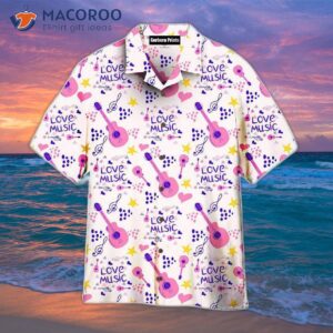 i love hawaiian shirts with music country and guitar patterns 0