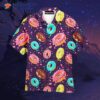 I Love Purple Hawaiian Shirts And Donuts.