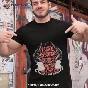 i love unicorns well not really satan shirt tshirt 1