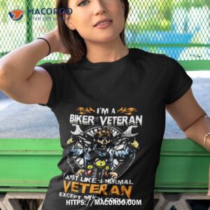 i m a biker veteran i just like a normal veteran except much cooler shirt classic shirt tshirt 1