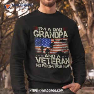 i m a dad grandpa and veteran usa flag funny gifts papa shirt sweatshirt