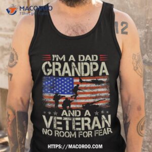 i m a dad grandpa and veteran usa flag funny gifts papa shirt tank top