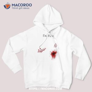 I’m Fine Bloody Zombie Bite Scary Halloween Costume Funny Shirt, Halloween Pumpkin