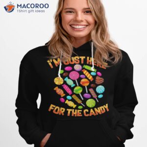i m just here for the candy funny halloween pun shirt hoodie 1