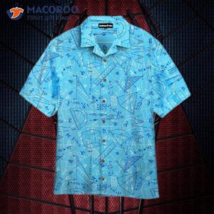 I’m Proud To Be A Math Teacher Wearing Blue Hawaiian Shirt.