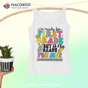 i m ready for 1st grade leopard first day of school teachers shirt tank top