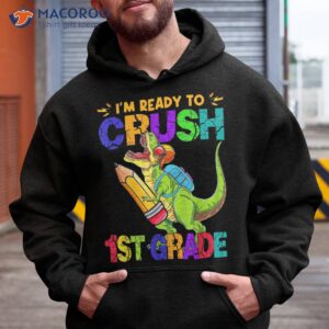 I’m Ready To Crush 1st Grade Back School Dinosaur Boys Shirt