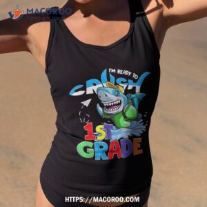 I’m Ready To Crush 1st Grade Shark Back To School Kids Boys Shirt