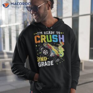 I’m Ready To Crush 2nd Grade Monster Truck Dinosaur Boys Shirt