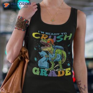 i m ready to crush 2nd grade t rex dinosaur back school shirt tank top 4