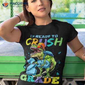 i m ready to crush 2nd grade t rex dinosaur back school shirt tshirt 1