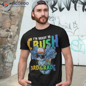 I’m Ready To Crush 3rd Grade Axolotl Back School Boys Shirt