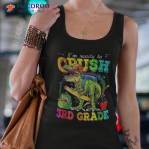 i m ready to crush 3rd grade dinosaur back school kids shirt tank top 4