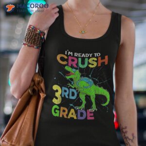 i m ready to crush 3rd grade kids dinosaur back school shirt tank top 4